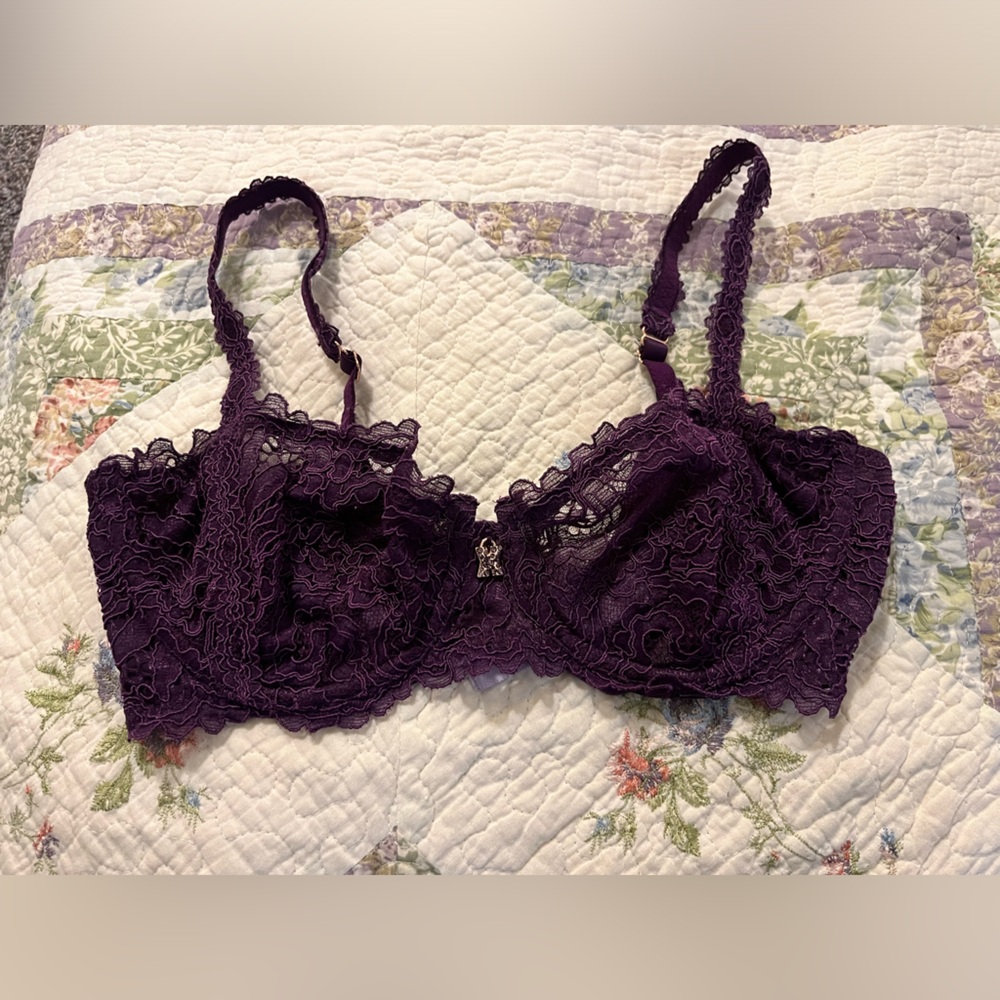 Savage X Fenty Purple Lace Bra Intimates